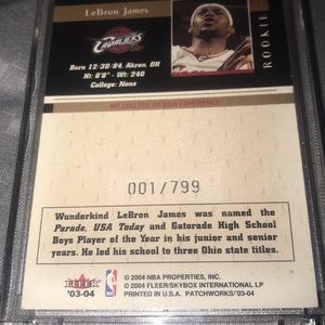 Exclusive Lebron James rookie card